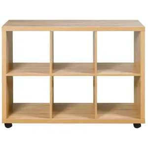 Bibliotheque 6 cases ALVIN coloris chêne sonomaVendu parconforama