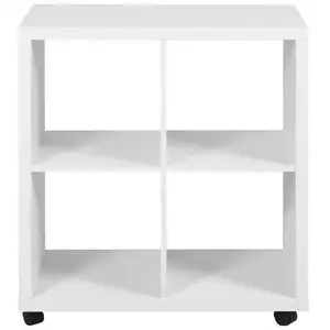 Bibliothèque 4 cases ALVIN coloris blanc pas cher