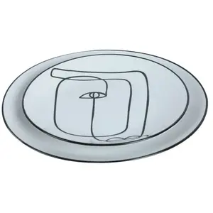Service 12 pièces en porcelaine FACES coloris blanc pas cher