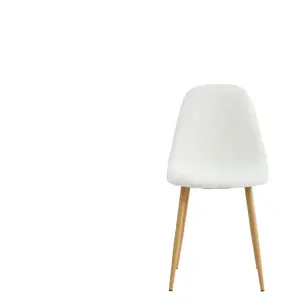 Chaise en tissu LOMOCO JENNA coloris blanc pas cher