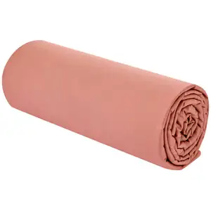 Drap housse 180x200 cm SATINA coloris rouge pas cher