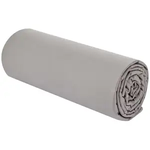 Drap housse 180x200 cm SATINA coloris gris pas cher