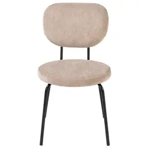 Chaise en tissu LOMOCO KESSY coloris beige pas cher