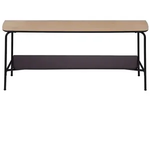 Meuble TV Bas à poser 120 cm LOMOCO KYOTO coloris noir et bois pas cher