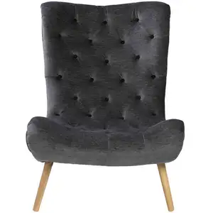 Fauteuil fixe MERIDA coloris gris/noir pas cher