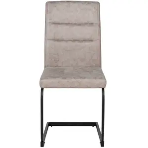 Chaise en tissu HAWAI coloris gris pas cher