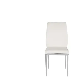Chaise polyuréthane LENNA coloris blanc pas cher