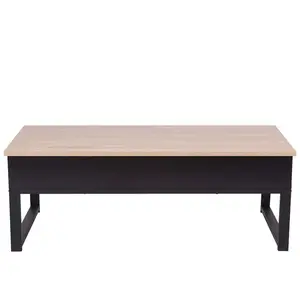 Table basse relevable LOGAN coloris noir/chêne pas cher