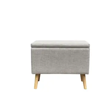 Pouf-coffre BENCHY coloris gris pas cher