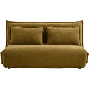 Banquette-lit clic clac DOLLY coloris jaune moutarde pas cher