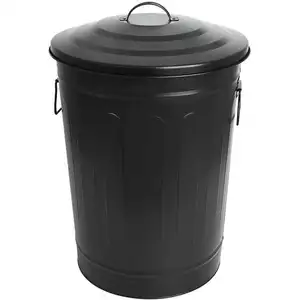 Poubelle cuisine 40L RETRO coloris noir pas cher