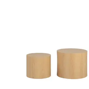Lot de 2 bout de canapé ronds DOBLO coloris chêneVendu parconforama