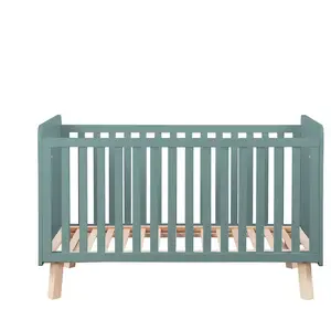 Lit bébé FOREST coloris vert pas cher