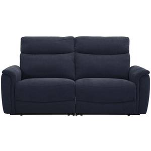 Canapé droit relax manuel 3 places WONDER coloris bleu pas cher