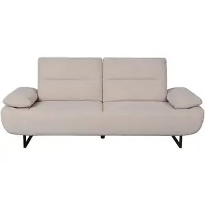 Canapé droit fixe 3 places MARCELO coloris beige pas cher
