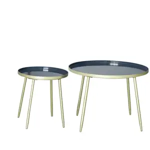 Lot de 2 tables rondes VERACRUZ pas cher