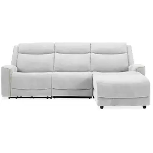 Canapé d'angle vert relax électrique 3 places BESTA coloris beige pas cher