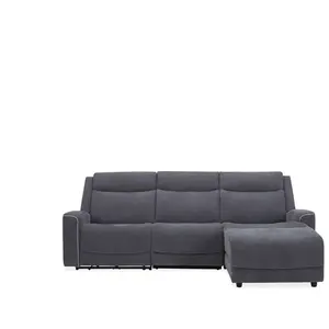 Canapé d'angle relax électrique 3 places BESTA coloris gris pas cher