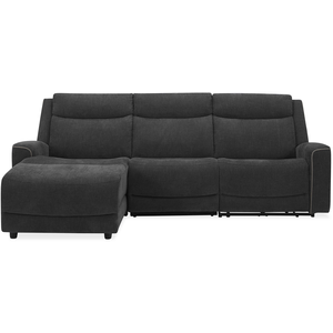Canapé d'angle vert relax électrique 3 places BESTA coloris marron pas cher