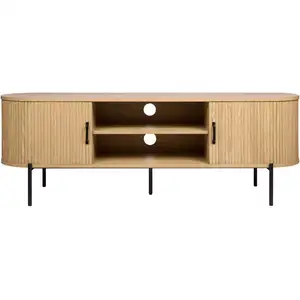Meuble TV bas à poser 160 cm AMAZONIA imitation chêne pas cher