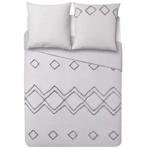 Parure de lit Housse + 2 taies 240x260 cm IVOIRE pas cher
