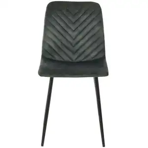 Chaise tissu MILY coloris vert pas cher