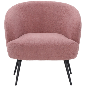 Fauteuil fixe LOMOCO BOUCLY coloris rose pas cher