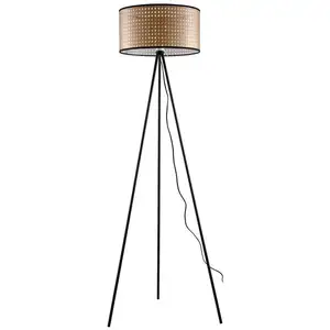 Lampadaire en métal 153 cm NOLAN coloris noir pas cher