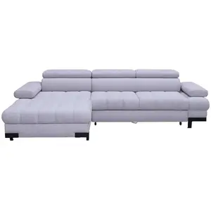 Canapé d'angle convertible 4 places SELVA coloris gris pas cher