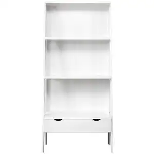 Bibliothèque 4 étagères ANDY coloris blanc pas cher