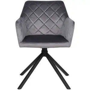 Chaise pivotante DIAMOND coloris gris pas cher
