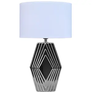 Lampe Céramique 41.5 cm CHARLY coloris blanc pas cher