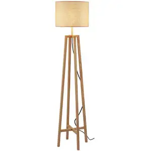 Lampadaire en bois 140 cm WOODY pas cher