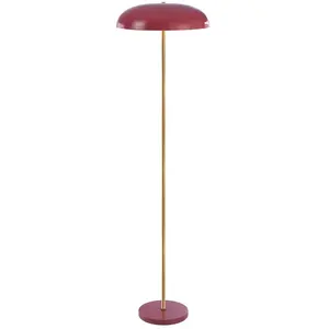 Lampadaire Métal 155 cm rouge DIANE pas cher
