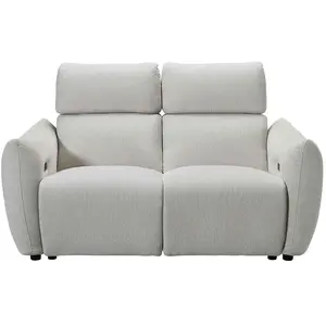Canape droit relax électrique beige 2 pl GAIA pas cher