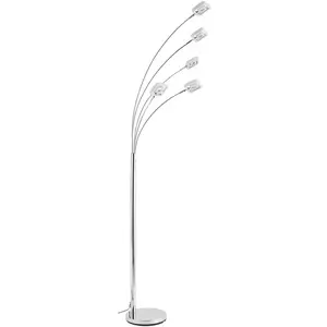 Lampadaire Métal chromé 190 cm pas cher