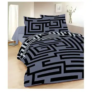 Housse de couette 2 personnes 240X220 cm + 2 taies d'oreiller LABYRINT... pas cher