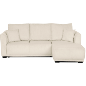 Canapé d'angle beige convertible MARTHA pas cher