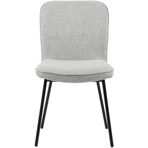 Chaise en tissu JADE coloris gris clair pas cher