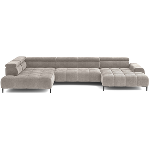 Canapé d'angle beige relax électrique 5 IMPERIA