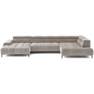 Canapé d'angle beige relax électrique 5 IMPERIA