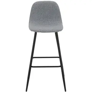 tabouret de bar gris AUDE pas cher