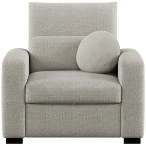 Fauteuil fixe JADE coloris gris clair pas cher