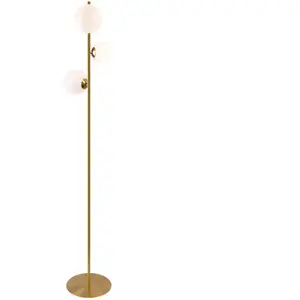 Lampadaire Métal 155 cm doré IRENE pas cher