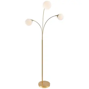 Lampadaire Métal 190 cm doré IRENE pas cher