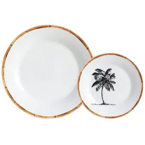 Set vaisselle 12 . Porcelaine multicolor COCOTIER pas cher