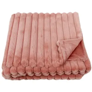 Plaid 180X 230CM rouge DOUDOU pas cher