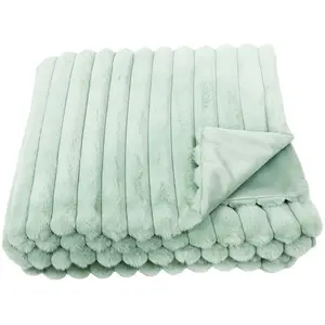 Plaid 180X 230CM vert DOUDOU pas cher