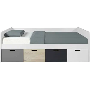 Lit avec rangement 90x190 cm JORDAN pas cher