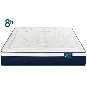 Matelas Ressorts + mémoire de forme 160x200 cm 8 HEURES LE MAGIQUE